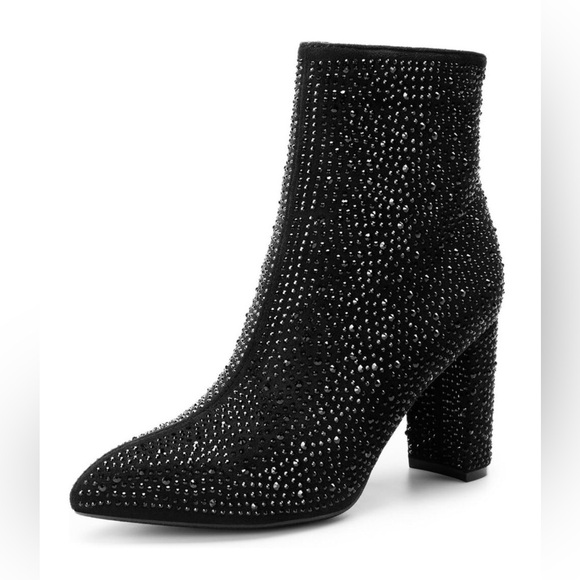 Black Rhinestone Boot - Picture 3 of 8